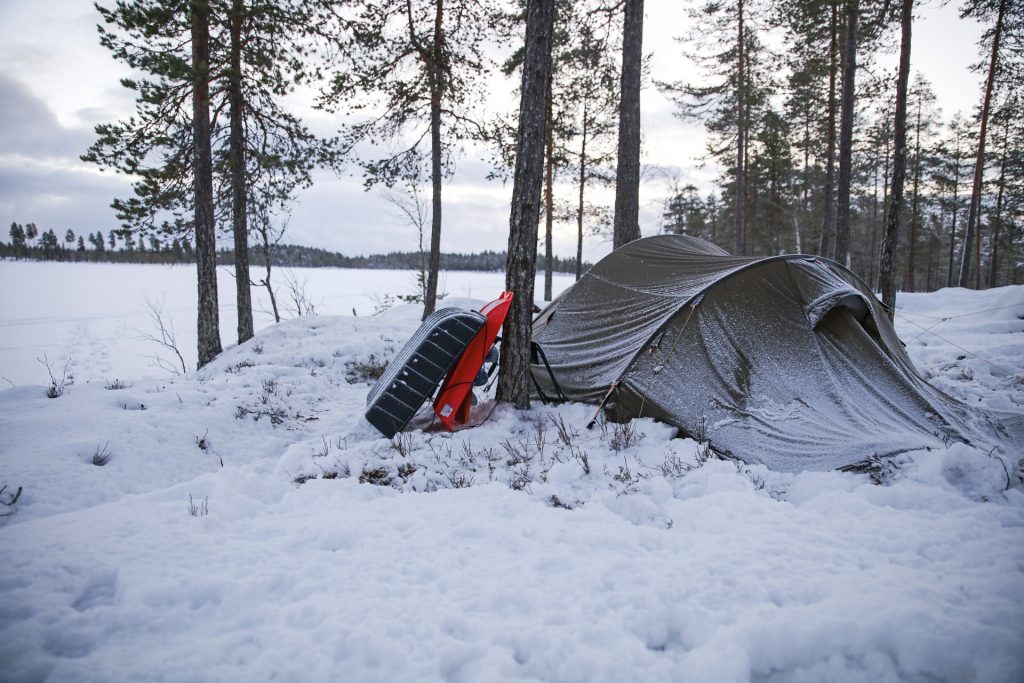Vintercamping i Dalarna